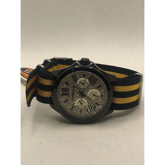 Fossil AM4592 Women's Multicolor Stap Analog Gold Dial Quartz Genuine Watch CM15 - Picture 5 of 9